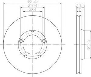 Фото Гальмівний диск Behr Hella Service 8DD 355 102-021