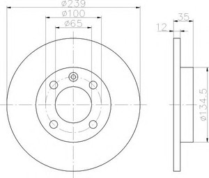 Фото Гальмівний диск Behr Hella Service 8DD 355 100-121