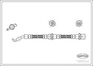 Фото Гальмівний шланг Corteco 19032350