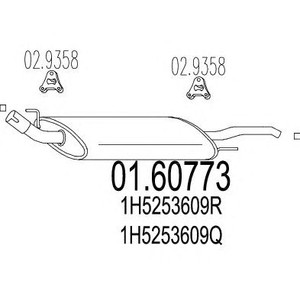 Фото Глушитель выхлопных газов конечный MTS 01.60773