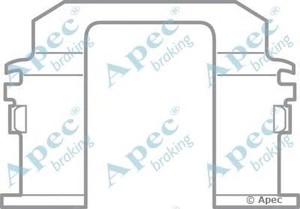 Фото Комплектующие, колодки дискового тормоза APEC braking KIT447