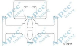 Фото Комплектующие, колодки дискового тормоза APEC braking KIT532