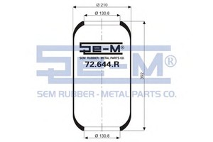 Фото Кожух пневматической рессоры SEM-LASTIK 72644R