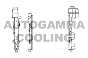 Фото Радіатор, охолодження двигуна AUTOGAMMA 101358
