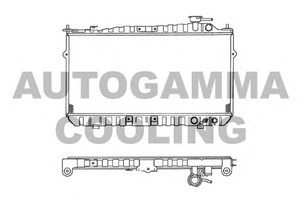 Фото Радіатор, охолодження двигуна AUTOGAMMA 102122
