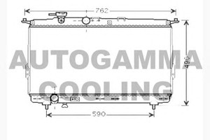 Фото Радіатор, охолодження двигуна AUTOGAMMA 104520