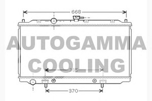 Фото Радіатор, охолодження двигуна AUTOGAMMA 104553