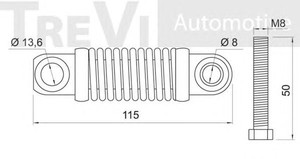 Фото Натяжитель ремня, клиновой зубча TREVI AUTOMOTIVE TA1944