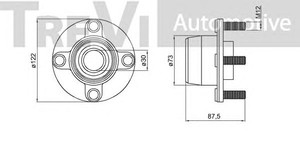 Фото Комплект подшипника ступицы колеса TREVI AUTOMOTIVE WB1462