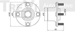 Фото Комплект подшипника ступицы колеса TREVI AUTOMOTIVE WB1789