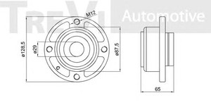 Фото Комплект подшипника ступицы колеса TREVI AUTOMOTIVE WB1952