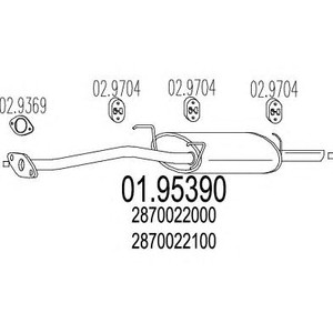Фото Глушитель выхлопных газов конечный MTS 01.95390