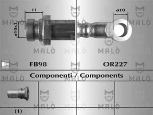 Фото Гальмівний шланг Malò 80681