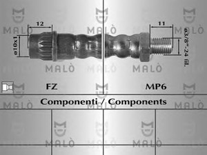 Фото Гальмівний шланг Malò 8379