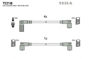 Фото Комплект дротів запалювання TESLA T221B