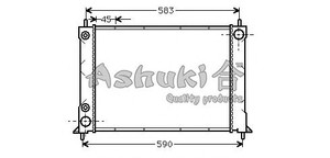 Фото Радіатор, охолодження двигуна ASHUKI H557-10