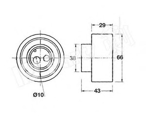 Фото Натяжний ролик, ремінь ГРМ IPS Parts ITB-6103