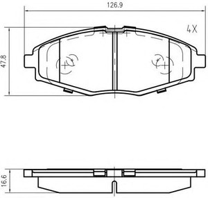 Фото Комплект гальмівних колодок, дискове гальмо VEMA K605000