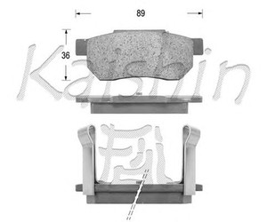 Фото Комплект гальмівних колодок, дискове гальмо KAISHIN FK5042