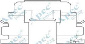 Фото Комплектующие, колодки дискового тормоза APEC braking KIT585