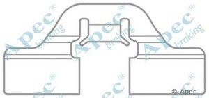 Фото Комплектующие, колодки дискового тормоза APEC braking KIT1044