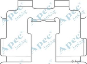 Фото Комплектующие, колодки дискового тормоза APEC braking KIT1077