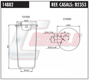 Фото Кожух пневматической рессоры CASALS B2353