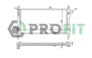 Фото Радіатор охолоджування Profit 5052A1