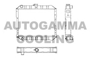 Фото Радіатор, охолодження двигуна AUTOGAMMA 103980