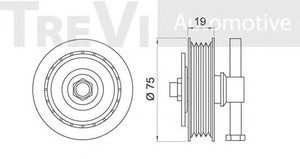 Фото Натяжний ролик, поліклиновий ремінь TREVI AUTOMOTIVE TA1449