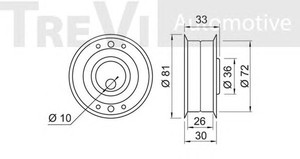 Фото Натяжний ролик, ремінь ГРМ TREVI AUTOMOTIVE TD1031