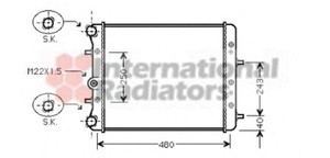 Фото Радіатор охолодження Skoda Fabia 1.0-1.9 00-14/VW Polo 1.4 01-18 VAN WEZEL 76002005