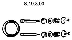 Фото Монтажный комплект, выпускная труба Eberspacher 8.19.3.00