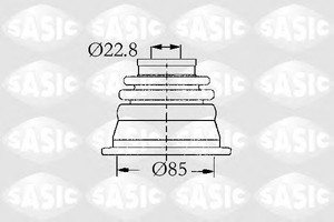 Фото Комплект пильовика, привідний вал Sasic 4003427