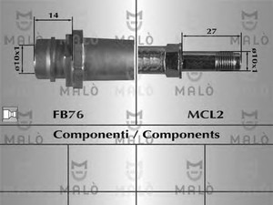 Фото Гальмівний шланг Malò 80760