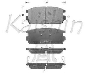 Фото Комплект гальмівних колодок, дискове гальмо KAISHIN D11139