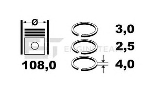 Фото Комплект поршневых колец Et engineteam R1006200