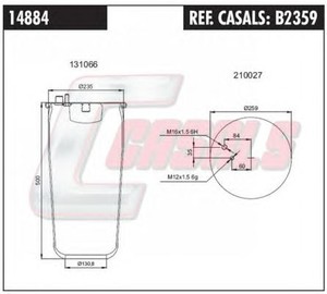 Фото Кожух пневматической рессоры CASALS B2359