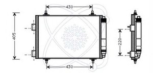 Фото Конденсатор, кондиціонер ELECTRO AUTO 30C0007