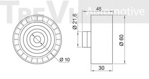 Фото Паразитний / провідний ролик, поліклиновий ремінь TREVI AUTOMOTIVE TA2015