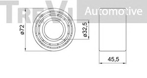 Фото Комплект подшипника ступицы колеса TREVI AUTOMOTIVE WB1423