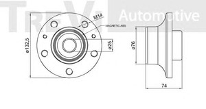 Фото Комплект подшипника ступицы колеса TREVI AUTOMOTIVE WB1651