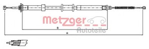 Фото Трос, паркувальна гальмівна система Metzger 12.0701