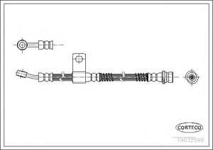 Фото Гальмівний шланг Corteco 19032599
