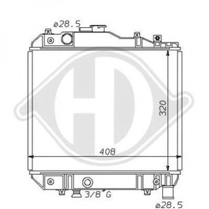 Фото Радіатор, охолодження двигуна DIEDERICHS 8120131