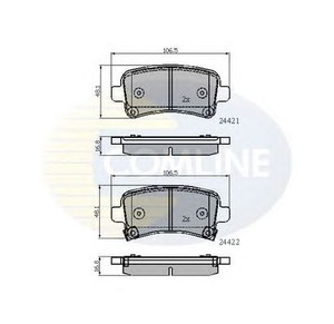 Фото Комплект гальмівних колодок, дискове гальмо COMLINE CBP31795