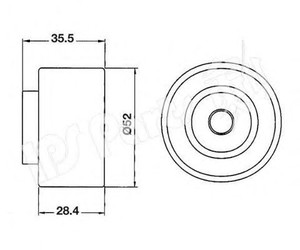 Фото Паразитный / ведущий ролик, зубчатый ремень IPS Parts ITB-6312