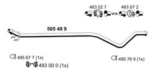 Фото Труба вихлопного газу ERNST 505499