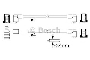 Фото Комплект дротів запалювання Bosch 0 986 357 100