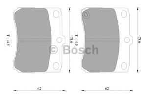 Фото Комплект гальмівних колодок, дискове гальмо Bosch 0 986 AB2 468